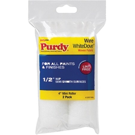 Pinpoint 140606044 4 x 0.50 in. White Dove Mini Roller Cover, 2PK PI3570919